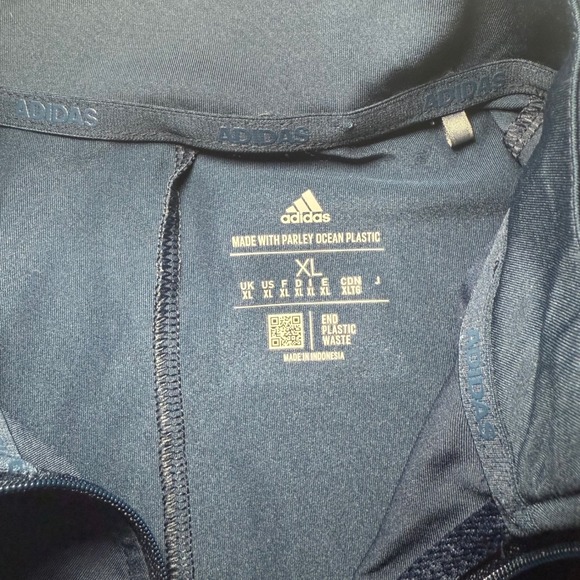 Adidas Parley Women's Golf Tennis Dress XL Navy Blue Quarter Zip Pocket 2022 EUC - Picture 4 of 10